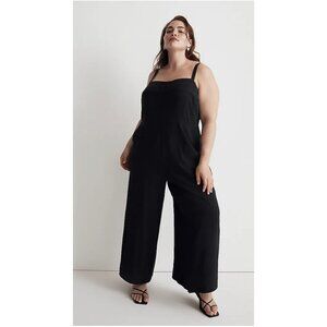 Madewell $148 Plus Size Squareneck Wide Leg Sleeveless Jumpsuit Size 14W NN151